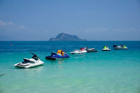 Phi Phi Islands, Thailand - April 21, 2019: Tropical Islands in the tourist season