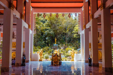 Phatthalung, Thailand - April 8, 2019: Beautiful Buddhist temple at Phatthalung in Thailandのeditorial素材