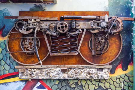 Kota Bharu, Malaysia - April 6, 2019: Street art on a city street