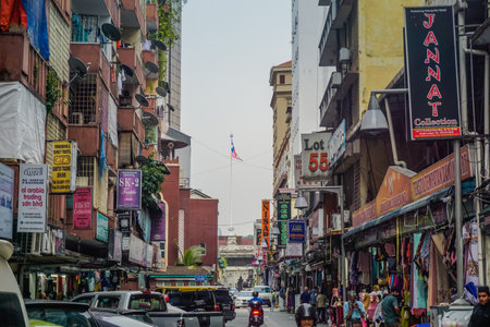 Kuala Lumpur, Malaysia - March 26, 2019: Weekday in the cityのeditorial素材