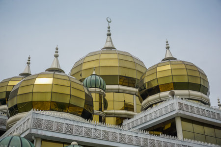 Beautiful crystal mosque in Kuala Terengganu city in Malaysia