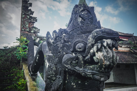 Abandoned hotel on Bali island in Indonesiaの写真素材