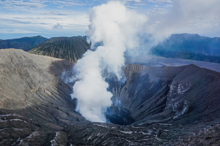 Volcano Bromo, one of the active volcanoes in Indonesiaの写真素材