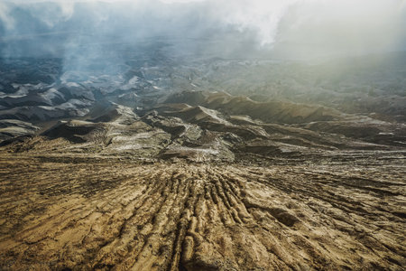Volcano Bromo, one of the active volcanoes in Indonesiaの写真素材