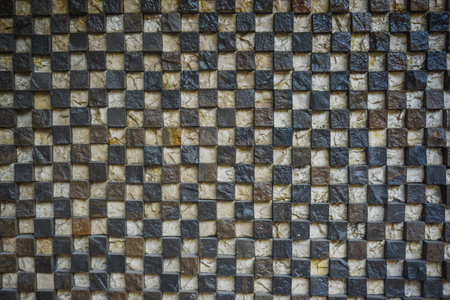 Volumetric wall texture in the form of a checkerboard
