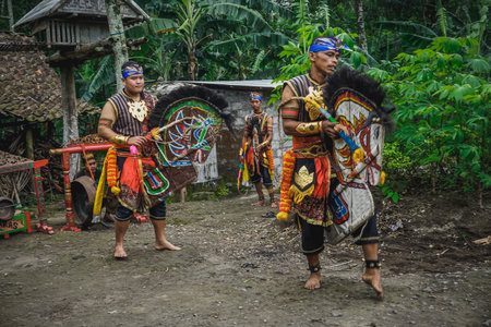Yogyakarta, Indonesia - December 30, 2018: Traditional Indonesian dance Jatilanのeditorial素材
