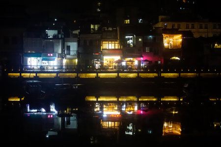 Xiamen, China - May 27, 2019: Night landscapes of Xiamen cityのeditorial素材