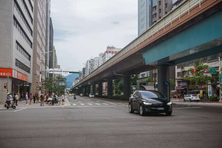 Taipei, Taiwan - June 2, 2019: City street, architecture and city lifeのeditorial素材