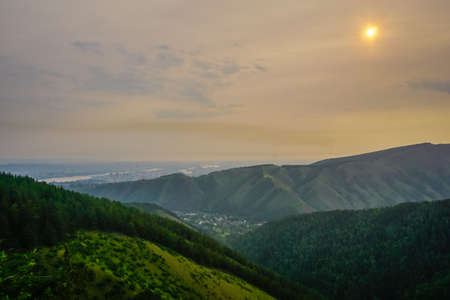 Krasnoyarsk Pillars Nature Reserve is one of the unique places in Russiaの写真素材