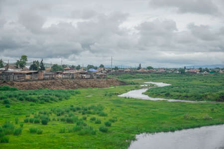 Village landscapes in Khakassia, Russia