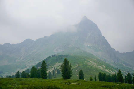 Beautiful nature in Ergaki Natural Park. Hiking to Sayan mountains in Siberia