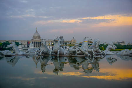 Tainan, Taiwan - May 29, 2019: Apollo Fountain Plaza at Chimei Museum