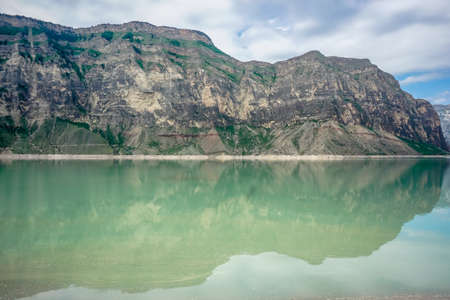 Irganai reservoir and beautiful mountains around in Dagestan republic, Russiaの写真素材