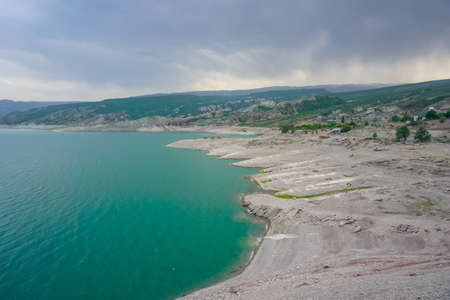 Landscape of the Chirkey reservoir in Dagestan