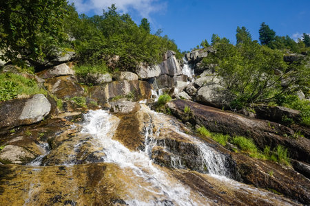 Waterfall of Mountain Spirits in Ergaki Natural Park