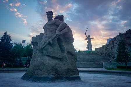 Volgograd, Russia - June 15, 2020: Mamaev Kurgan and Motherland callsのeditorial素材