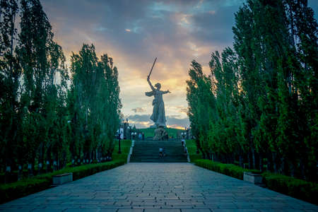 Volgograd, Russia - June 15, 2020: Mamaev Kurgan and Motherland callsのeditorial素材