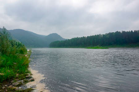 The Mana river in Krasnoyarsk Krai in summer, Siberia, Russia