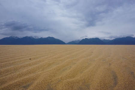 Beautiful landscape of the Chara Desert, the northernmost desert in the worldの写真素材