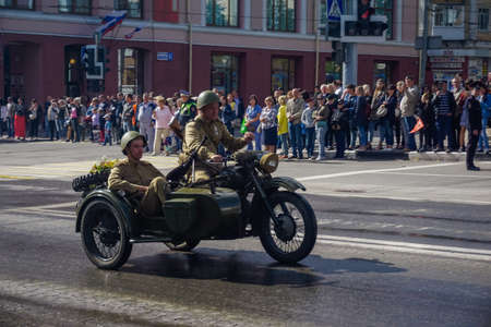 Bryansk, Russia - September 17, 2018: Military combat vehicles at the military paradeのeditorial素材