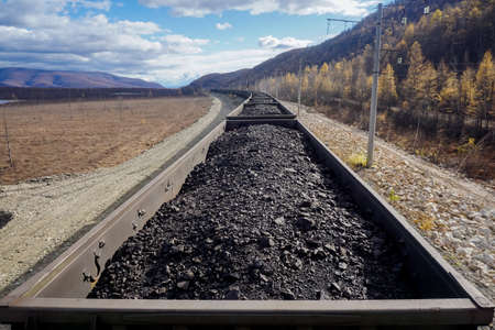 Traveling on a freight train with coal along the Baikal-Amur Mainline
