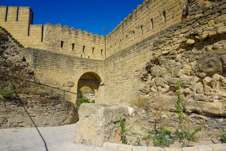 Ancient stone fortress Naryn Kala in Derbent, Dagestan republic, Russia
