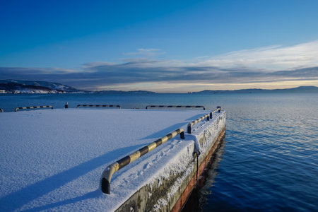 Avacha Bay in Petropavlovsk-Kamchatsky, Kamchatka peninsulaの写真素材