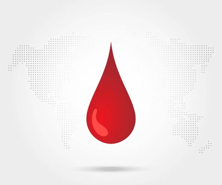 Red Blood donation drop isolated on white. Vector illustration EPS 10のイラスト素材