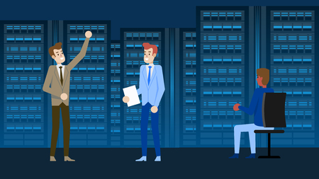 Data Storage Server Center. Diagnostic Management. Prevention Examination Processing. Computing Optimization Check List. Hardware Admininstration Engineer Staff. Rack Element Cluster.のイラスト素材