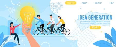 Business Team and Idea Generation Landing Page.