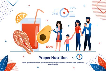 Advertising Banner Proper Nutriton Lettering Long Term Goals