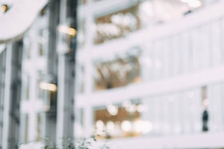 Background preparation for business and shopping centers. Bright interior with bokeh.の写真素材