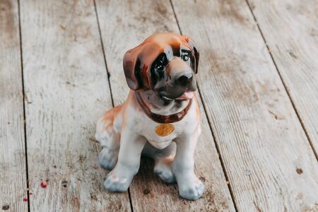 Souvenirs made of porcelain shot in the Studio with marshmallows and flowers. DIY and gift setsの写真素材