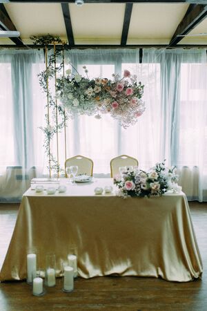 Intimate parts of the body, the atmosphere of the occasion. Wedding shoes, dress details and hands. の写真素材