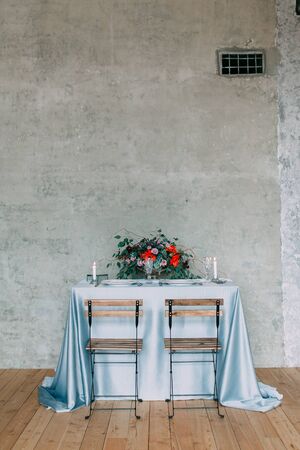 wedding decor, European flowers printing and cakeの写真素材