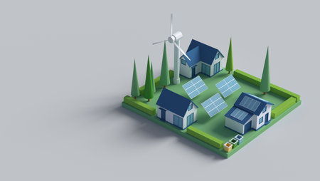 Sustainable Homes that Utilize Renewable Energy Sources for a Greener Future Aheadの写真素材