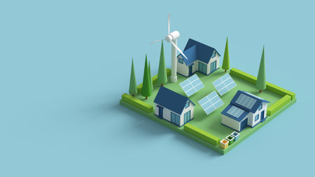 Sustainable Homes that Utilize Renewable Energy Sources for a Greener Future Aheadの写真素材