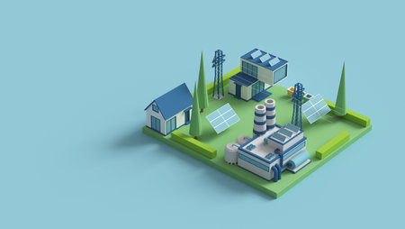 EcoFriendly Energy Solutions Utilizing Solar Power Integration and Efficient Technology Innovationsの写真素材