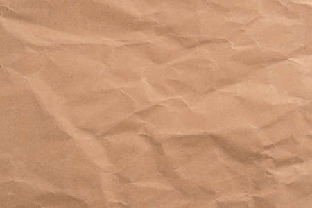 Old wrinkled brown wrapping paper. Abstract background