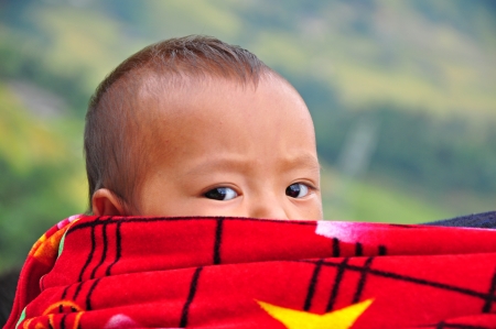 Unidentified child of the Hmong in Sapa, Vietnam  Photo taken on  September 14th, 2010のeditorial素材