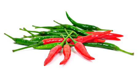 Chili pepper isolated on a white backgroundの写真素材