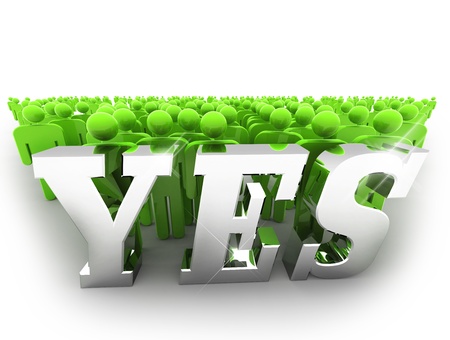 Yes peopleの写真素材