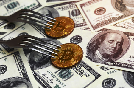 Bitcoin getting New Hard Fork Change, Physical Golden Crytocurrency Coin under the fork on the...