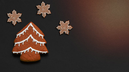 Christmas pastries. Place for text