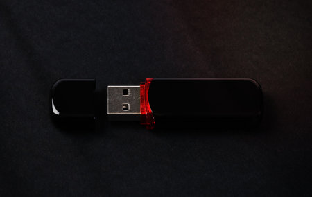 Flash drive or USB stick mockup templateの写真素材