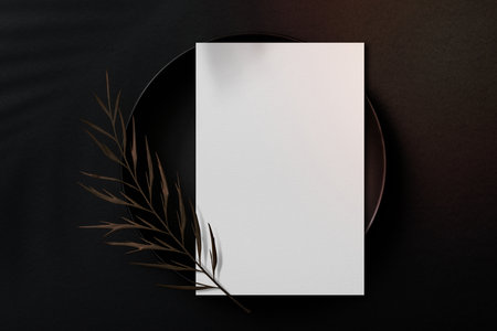 Postcard & Invitation card mockup templateの写真素材