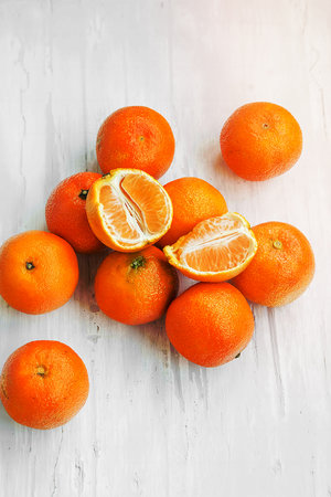 Fresh Clementines Fruits,Healthy Ripe Fruitsの写真素材