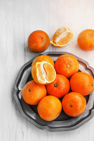 Fresh Clementines Fruits,Healthy Ripe Fruitsの写真素材