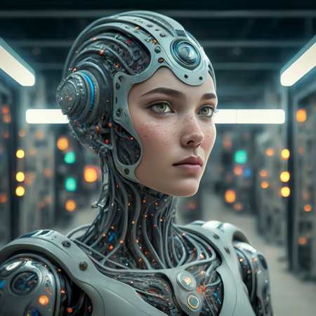 The concept of developing an artificial intelligence system that can interact with humansの素材