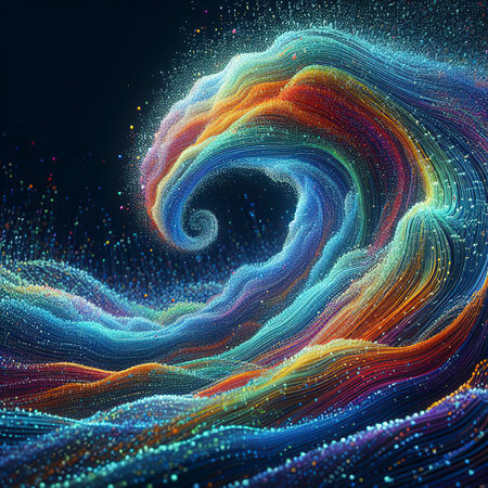 abstract particle waveの素材